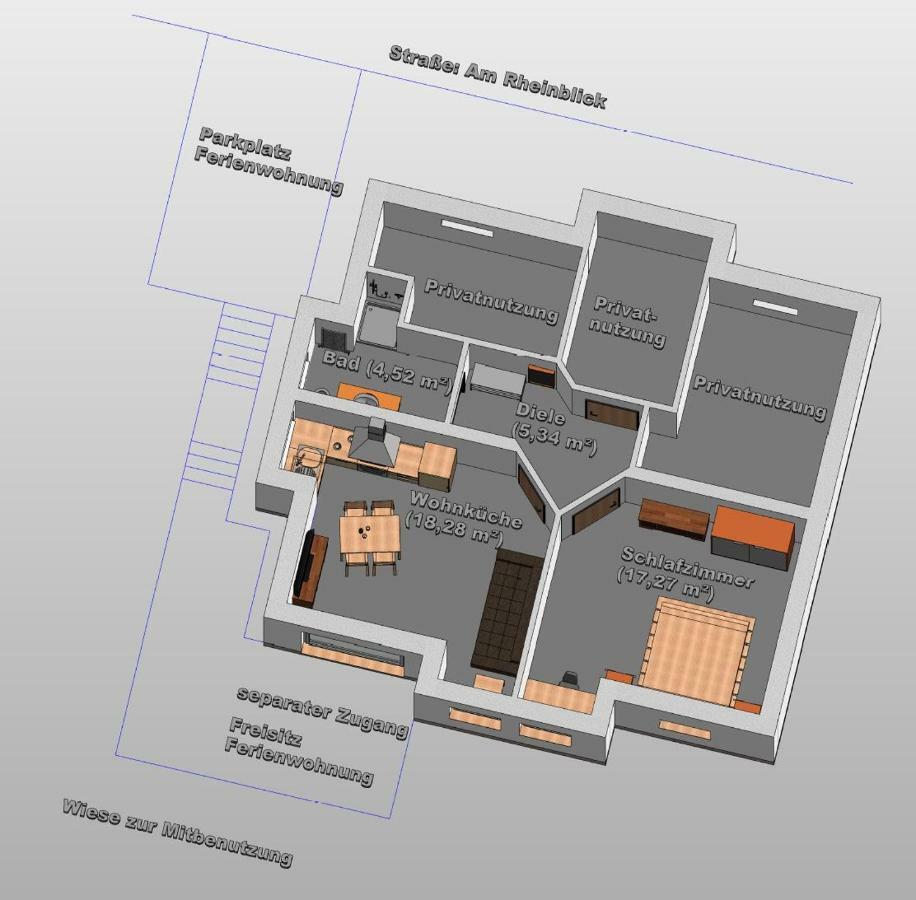 Ferienwohnung 554 - Urbar, Vis-A-Vis Der Loreley Urbar  Eksteriør billede